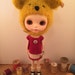 Golden Ochre Amie Bear Helmet for Blythe