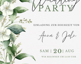 Hochzeitseinladung personalisiert – Boho, Vintage, Floral