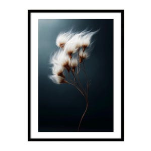 Botanical Art Print: Wind Blown Grass Illustration, Calm Nature Decor