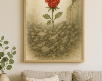 Floral Resilience Printable Wall Art Set Watercolour Flowers for Strength, Healing & Growth – Digital Download Art for Home Décor”