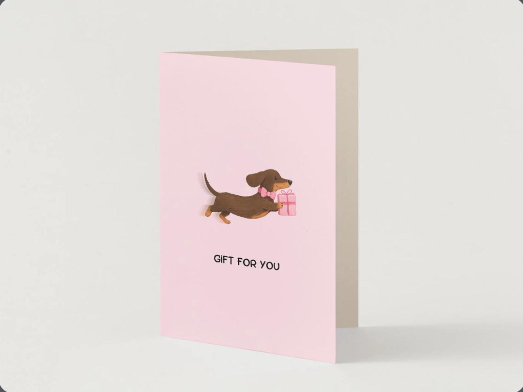 Cute Dachshund Gift Card Printable | Birthday Card for Dog Lovers | 5x7 ...