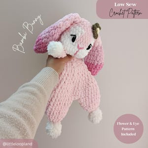 Bambi The Bunny Crochet Pattern, Low Sew Crochet Pattern, Amigurumi Bunny Lovey Crochet Pattern, Cute Crochet Patter, Pattern Plushie Bunny