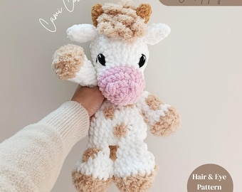 Cami The Cow Crochet Pattern | Cow Amigurumi Pattern | Crochet Plush Cow Pattern | Cute Crochet Cow | Crochet Lovey Pattern | PDF In English