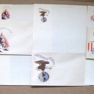 1942 WWII Victory Stationery Dated Unused War Paper Uncle Sam Lot