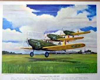 1935 Consolidated P30A Machine Gun Fighter Plane Early Aviation Aircraft