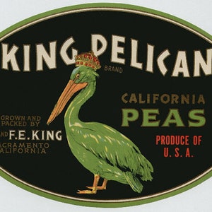 1940s Pelican Peacock  Bluebird Vintage Bird Label Lot