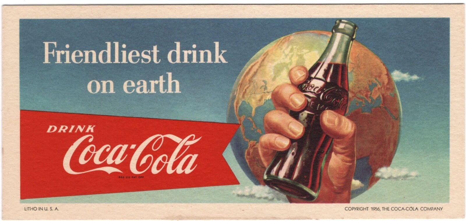 1956 Coke Coca Cola Dated Ink Blotter Soda Pop Bottle Original - Etsy