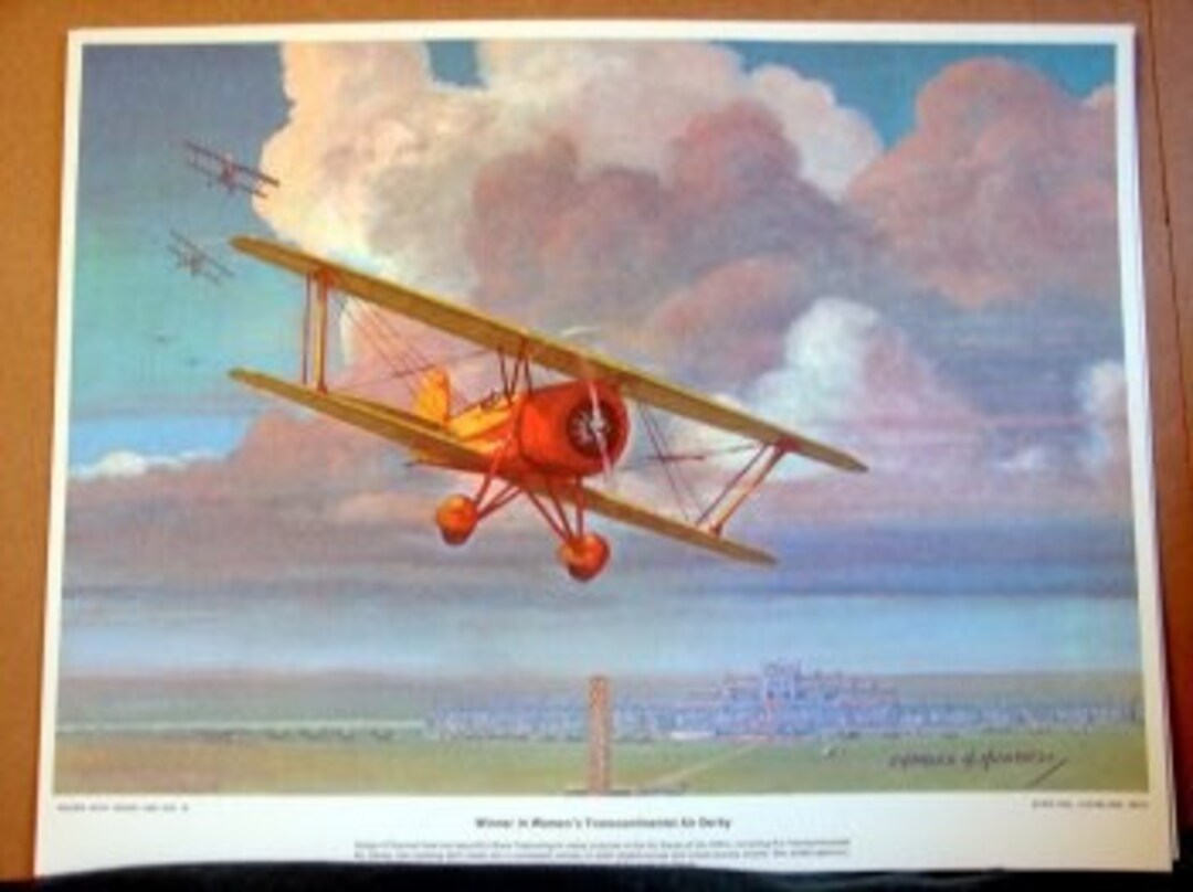 1930s Gladys Odonnell Waco Taperwing Woman Aviator Air Races Etsy