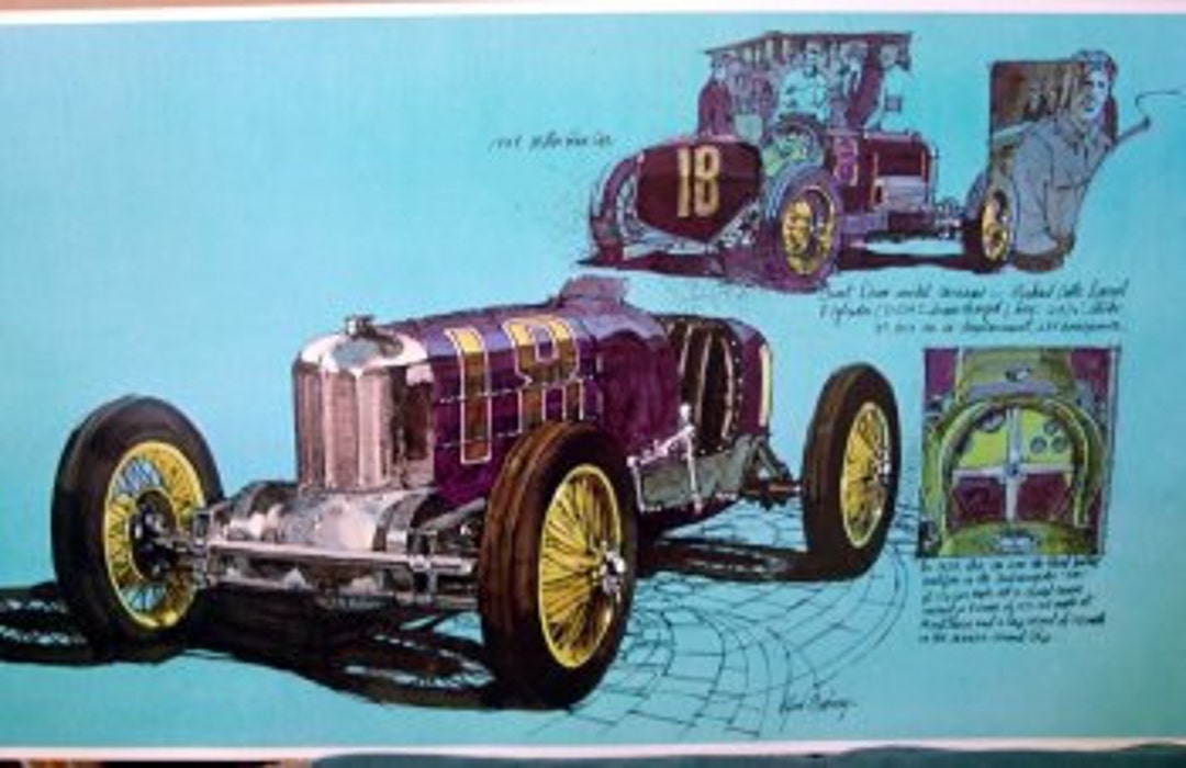1929 Harry Miller Racer First Front Wheel Drive Racing Race Car Print ...