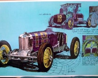 1929 Harry Miller Racer First Front Wheel Drive Racing Race Car Print