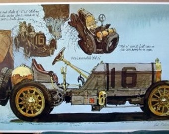 1906 Old 16 Locomobile Race Car Vanderbilt Cup Winner George Robertson