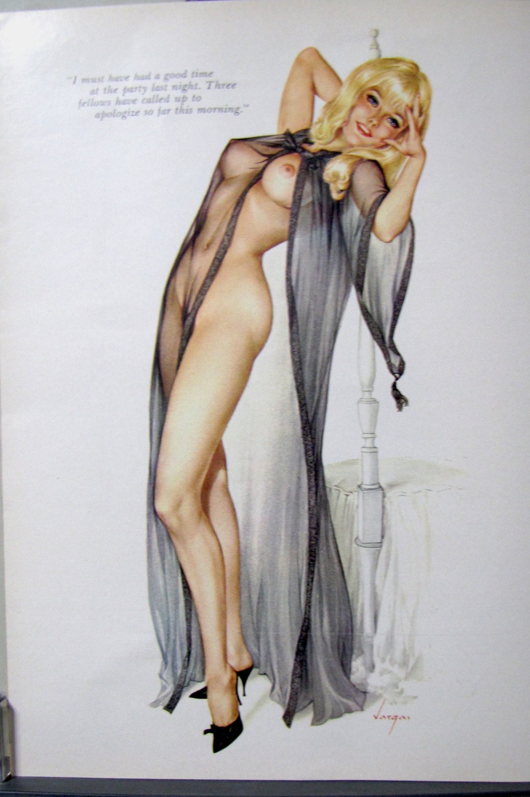1968 March Birthday Vintage Playboy Vargas Nude Breasts Pinup Girlie -   Canada