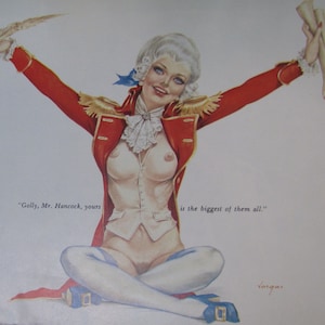 1975 July Birthday Vintage Playboy Alberto Vargas Pinup Breasts Girlie