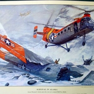 1950s Vertol Rescue Helicopter USAF Rescue Alaska Lt. Seebo