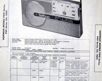 1957 Hoffman Transistor Radio Repair 50s Portable Photo