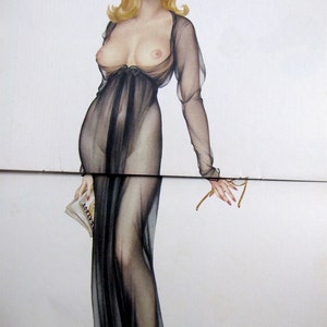 1965 March Birthday Alberto Vargas Playboy Pinup Breasts Girlie