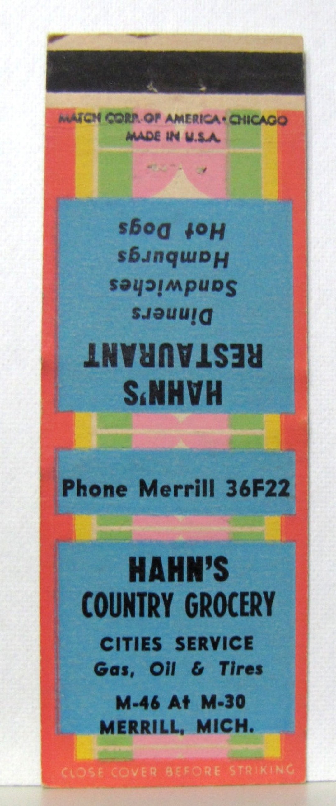 1940s Hahns Country Grocery & Gas Merrill Michigan Cities Etsy