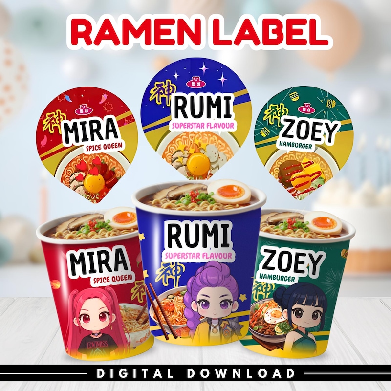 Editable Ramen Noodle Wrapper - Etsy