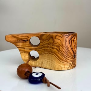 Handmade Olive Wood Kuksa Cup: Nordic Hiking Coffee Mug