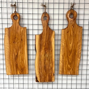 Live Edge Olive Wood Charcuterie Board with Handle