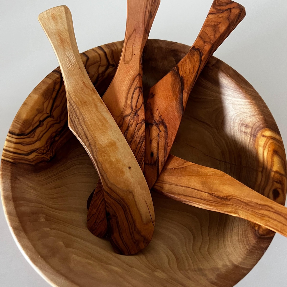 Handmade Olive Wood Butter Spreader - Set of 4