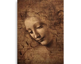 La Scapigliata | Leonardo da Vinci | Poster van museumkwaliteit