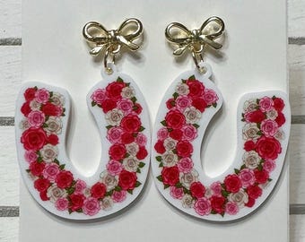 Kentucky Derby horseshoe earrings
