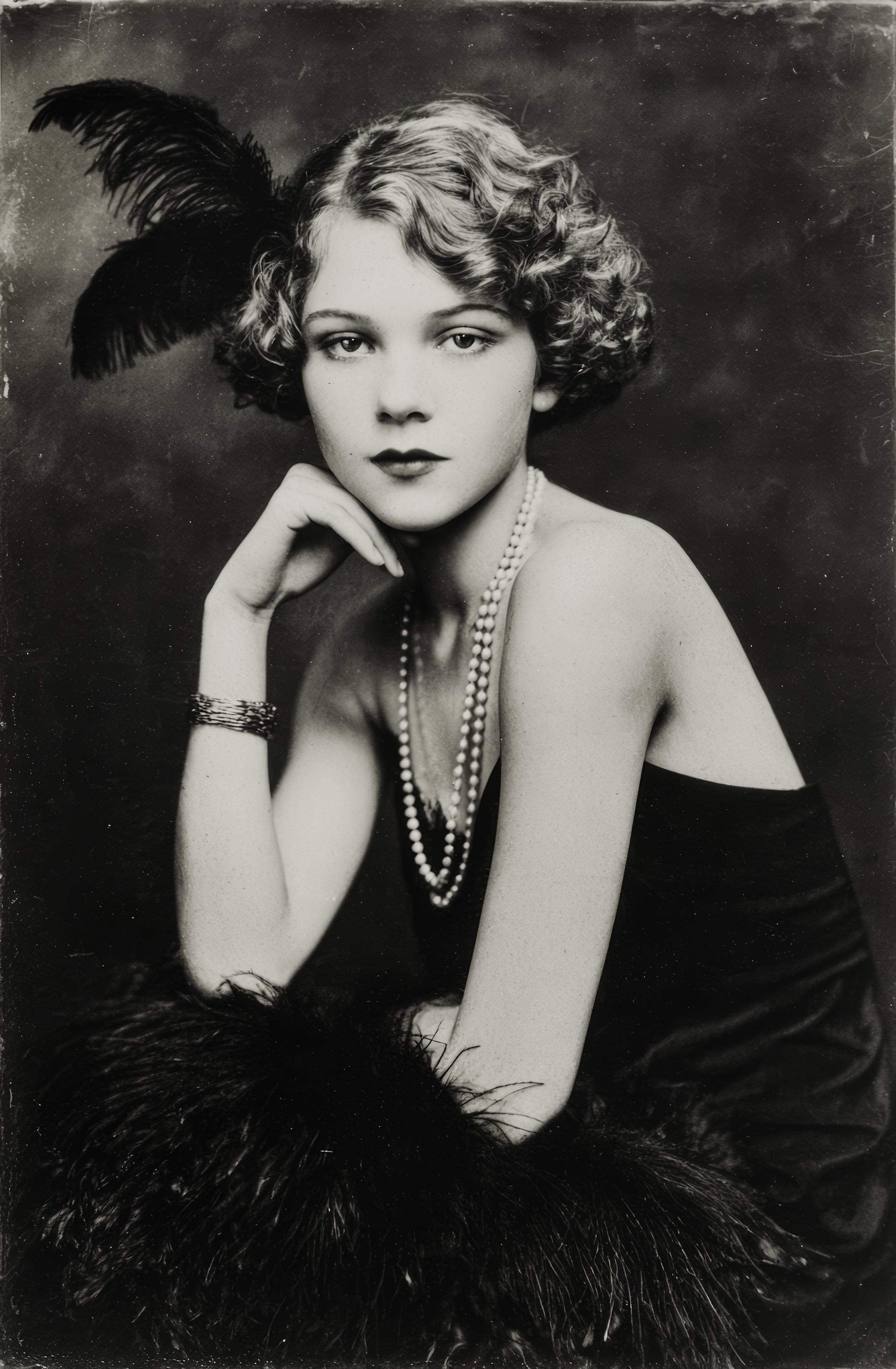 1920s Flapper Portrait Printable, Vintage Glamour Wall Art, Roaring ...