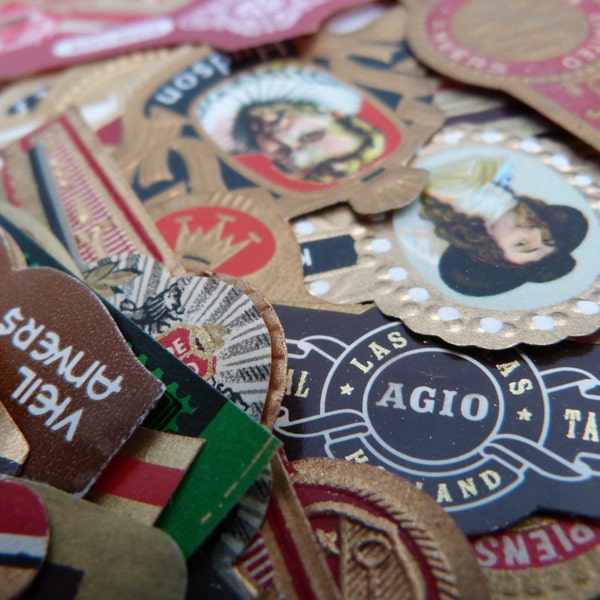 SALE 24 Vintage Labels - Cigar Bands