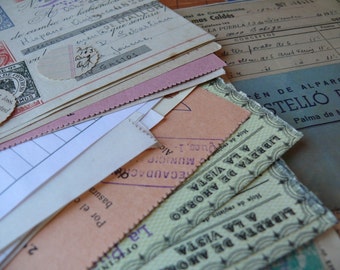 12 Office papers - Vintage Ephemera Paper Pack