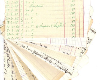 10 Assorted VINTAGE LEDGER Paper Pack