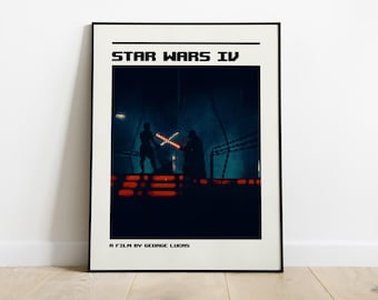 Star Wars Movie Poster, Star Wars Wall Art,Pixel Art Movie Poster,8-bit Movie Poster,Retro Pixel Art,Pixel Wall Art,Home Decor,Custom