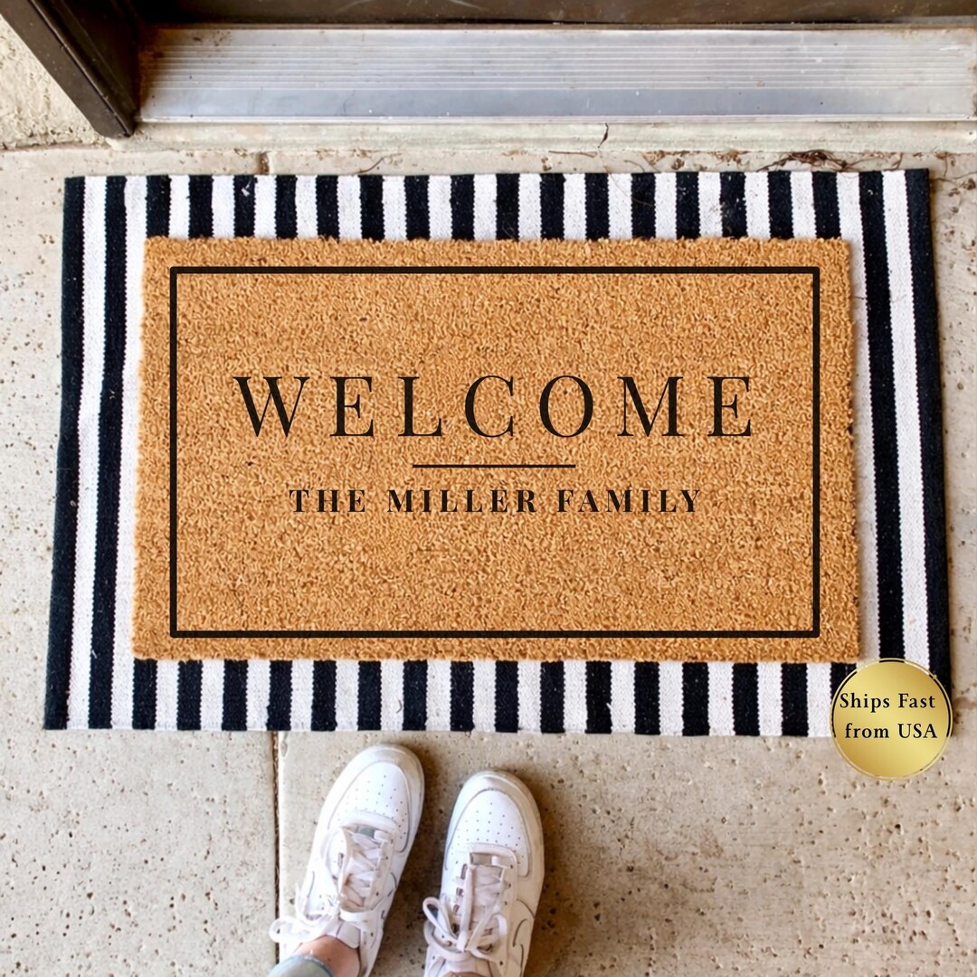 Welcome Doormat,custom Welcome Mat,welcome Personalized Name Doormat ...