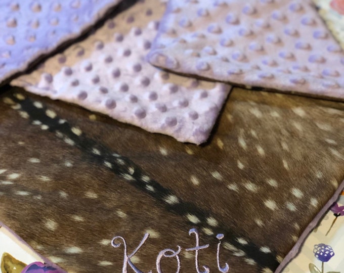 Faux Deer Skin Hide Cotton Fabric Baby Blankie & YOU CHOOSE Etsy