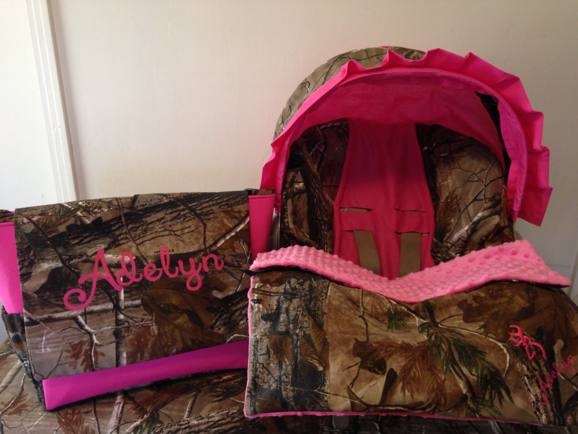 3 Piece Set REALTREE CAMO fabric infant Car Seat Cover with Etsy