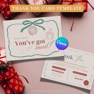 Business Thank You Card Canva Template, Editable Customer Package Insert Card, Printable Business Packaging Insert, Small Business Marketing