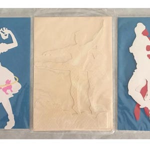 vintage - Lot de 3 cartes de voeux découpées Hallmark vintage