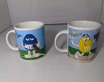 ヴィンテージ M&M マグカップ 黄色と赤 レアマグカップ チョコレート