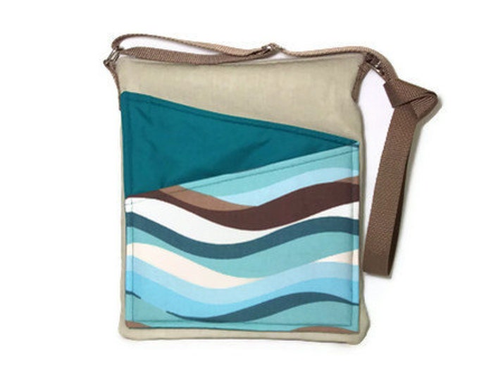 Shoulder Purse Cross Body Bag Ipad Travel Women Blue Etsy