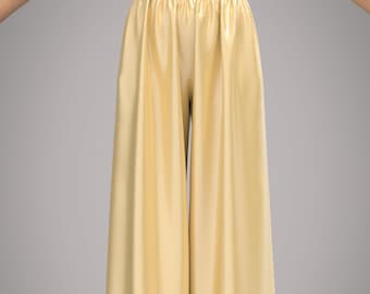Wide Leg Palazzo Pants Sewing Pattern, Elastic Waist (PDF Pattern)