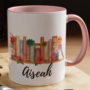 Personalized Book Lover Mug, Custom Gift for Readers, Bookworm Mug, Perfect for Librarians, Gift for Book Lovers, Ideal Birthday Present