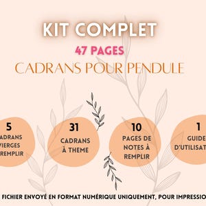 Kit completo di carte del pendolo in formato PDF – Divinazione e rabdomanzia per stampare i quadranti