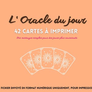 Oracle à découper "L'Oracle du jour" – 42 cartes de guidance quotidienne • PDF à imprimer • Développement personnel & intuition
