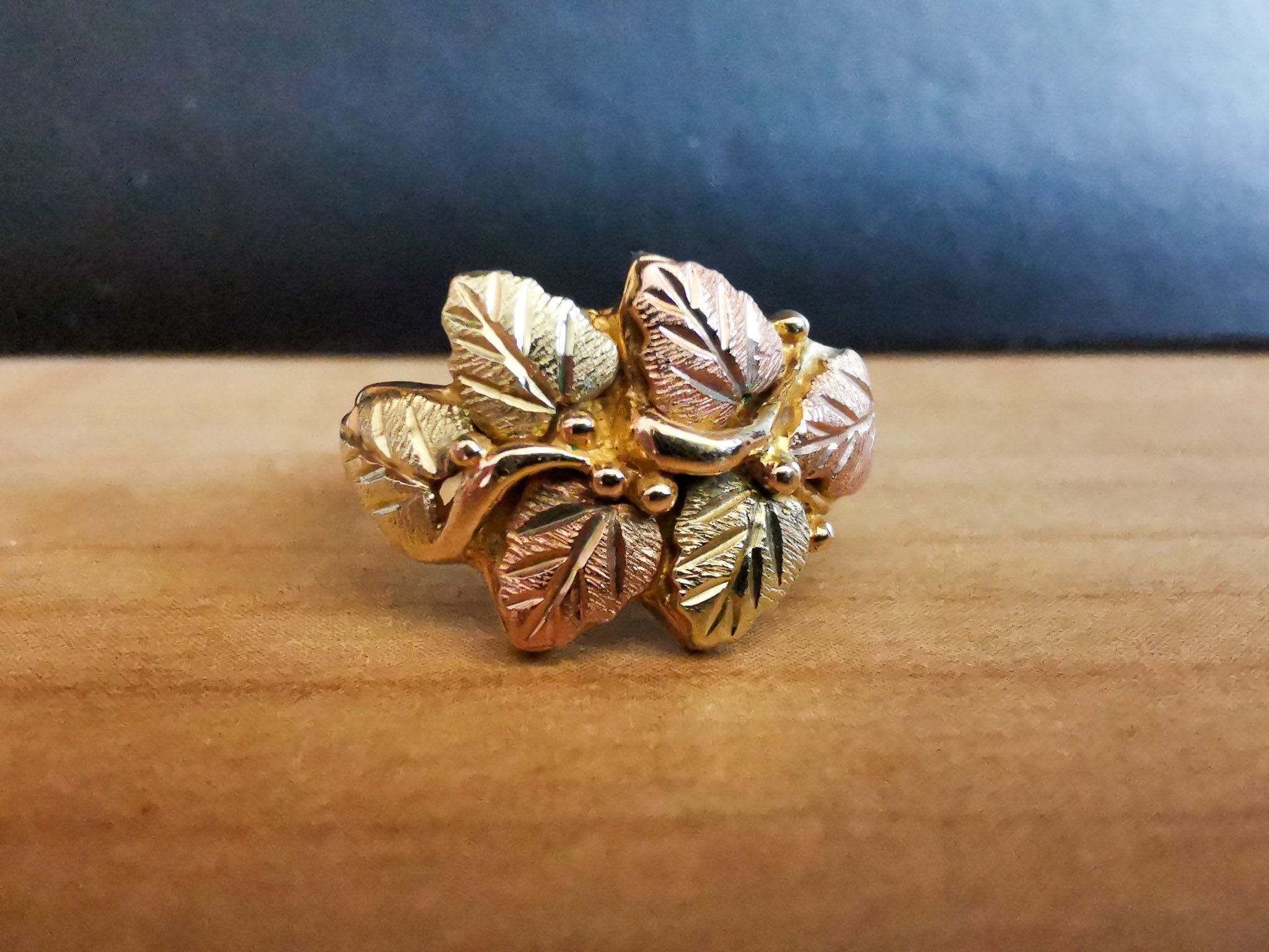 vintage black hills gold ladies rings