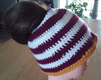 nfl ponytail beanie