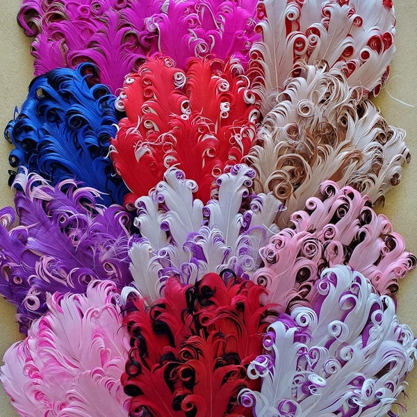 Nagorie Feather Pads Hot Pink/Brown, Hot Pink/White, White/Red, Blue/Black, Red/White, Brown/Cream, Purple/Pink, Cream/Purple, Pink/ Brown