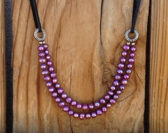 Purple Pearl Princess Necklace (Item #1262)