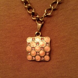 Rustic Pink Pendant Necklace