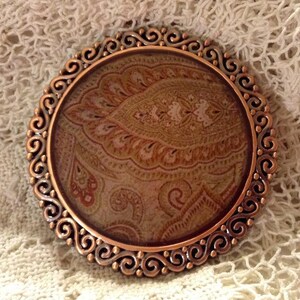 Paisley Copper Belt Buckle