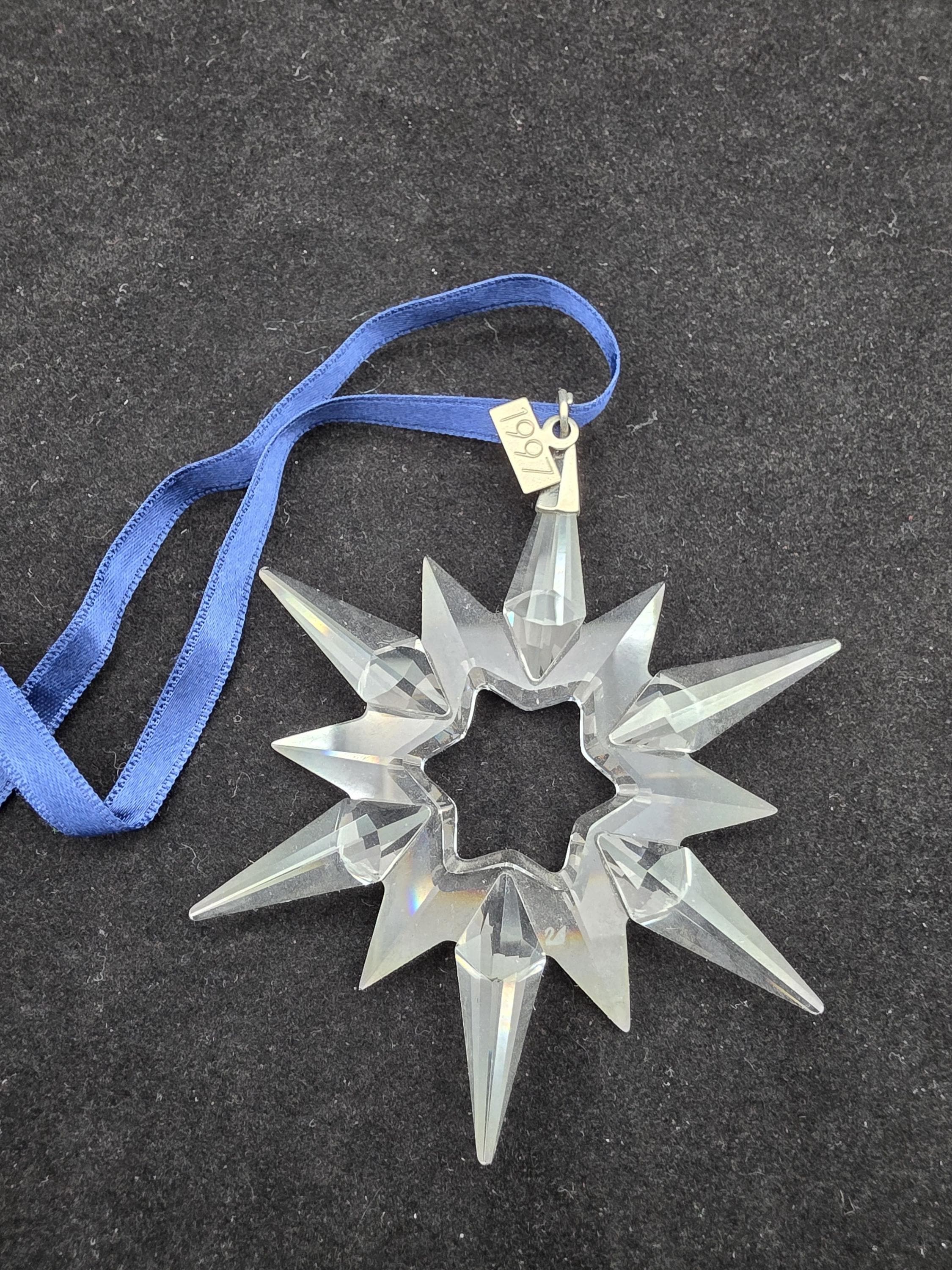 Vintage 1997 Swarovski Holiday Ornament With Original Box and